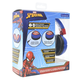Lexibook 2v1 bluetooth skládací sluchátka Spiderman s limitem hlasitosti