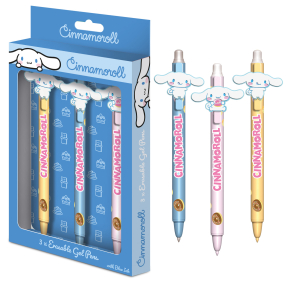 Cinnamoroll set gumovacích gelových per, 3 ks