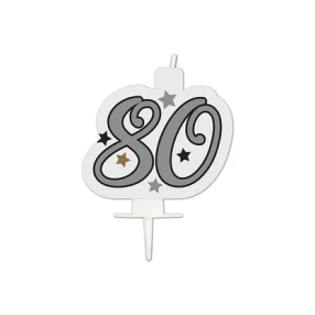 Svíčka dortová Narozeninové číslo 80