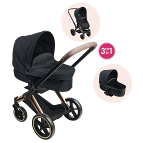 Kočárek Cybex Black 3 v1 pro panenky 36-42 cm