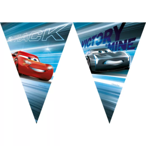 Banner papírový trojúhelníková Cars Victory Is Mine