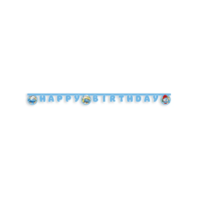Banner papírový Happy Birthday Šmoulové