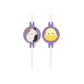 Brčka papírová Squishmallows 4 ks