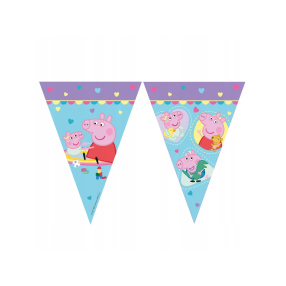 Banner papírový trojúhelníková Prasátko Peppa 