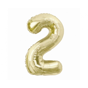 Balónek fóliový číslo 2 šampaň  85 cm