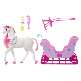 Barbie Louskáček saně s koněm