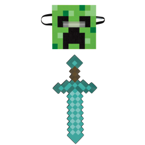Minecraft set maska a pěnový meč Creeper 