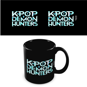 K-pop Demon Hunters hrnek černý - K-pop logo