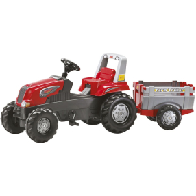 Šlapací traktor Rolly Junior RT s vlečkou červeno-šedý