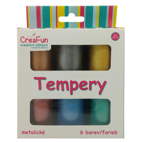 Tempery 6 barev - metalické