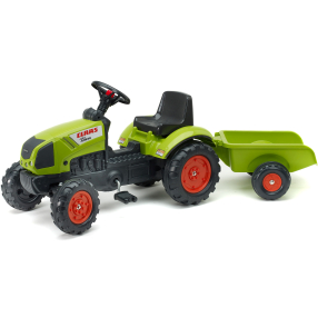 Traktor Claas Arion 410 s valníkem zelený