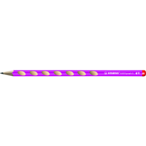 Tenká ergonomická grafitová tužka pro praváky - STABILO EASYgraph S růžová - 1 ks - Stupeň tvrdosti 