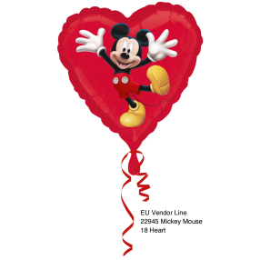 Balónek foliový bulk, Mickey