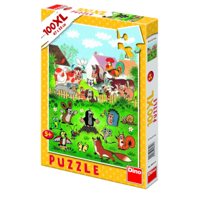 Puzzle 100 dílků XL Krtek na statku
