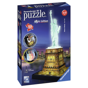 Puzzle 3D Socha svobody noční edice 108 dílků