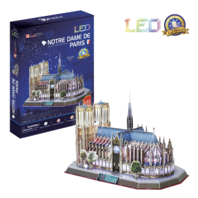 Puzzle 3D Notre Dame de Paris / led - 144 dílků