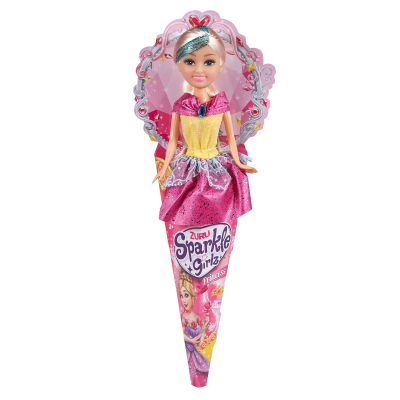 Princezna Sparkle Girlz v kornoutku - fialové šaty