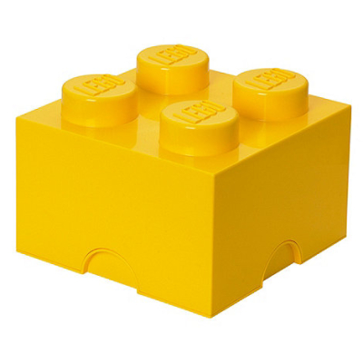 LEGO úložný box 250 x 250 x 180 mm - žlutá