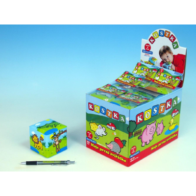 Kostka 7x7cm Moje první zvířátka v sáčku 12ks v DBX 0m+ - Zoo