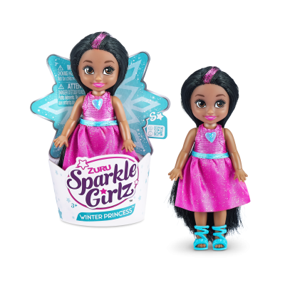 Princezna - růžové šaty-černé vlasy