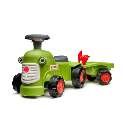Odstrkovadlo – traktor Claas světle zelený s valníkem
