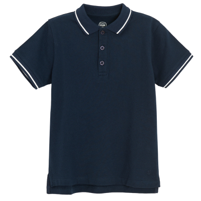 Jednobarevné polo tričko s krátkým rukávem -tmavě modré - 98 NAVY BLUE
