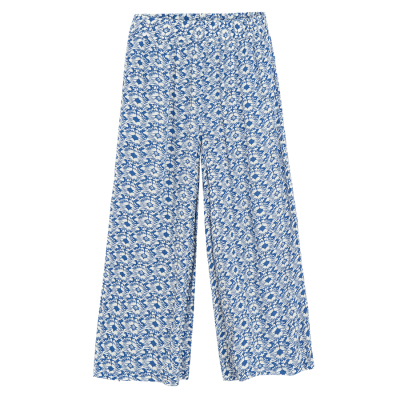 Dívčí široké kalhoty -modré - 134 BLUE