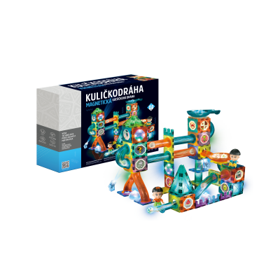 Kuličkodráha magnetická se světlem 150ks