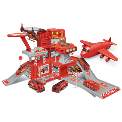 Hasičský SET garáž s autem měnící barvu