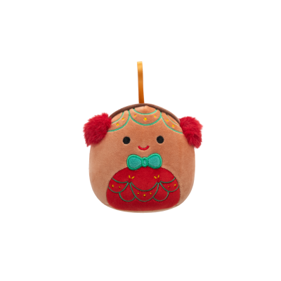 Plyšový mazlíček Squishmallows Vánoční ozdoba Perníček - Cash, 10 cm