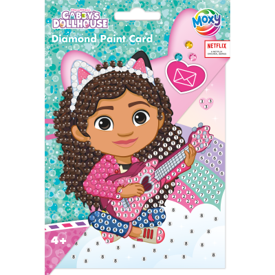 Diamantové malování přání s obálkou Gábinčin kouzelný domeček