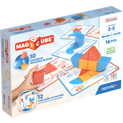 Geomag Magicube Blocks & Cards – magnetická stavebnice 16 dílků