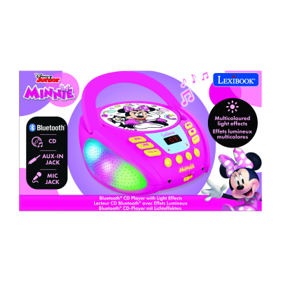 Lexibook CD přehrávač Minnie s bluetooth a světelnými efekty
