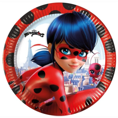 Talířky papírové Miraculous 23cm