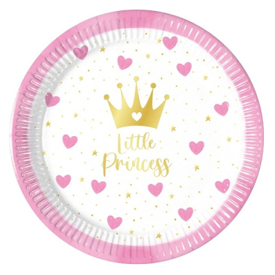 Talířky papírové My Little Princess 8ks 20cm