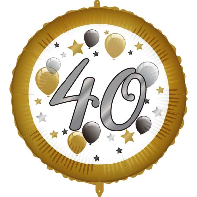 Balónek foliový s Balónky "40" 46 cm