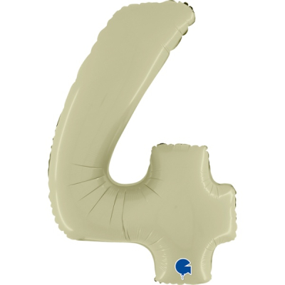 Balónek foliový číslo 4 Satenová oliva 102 cm