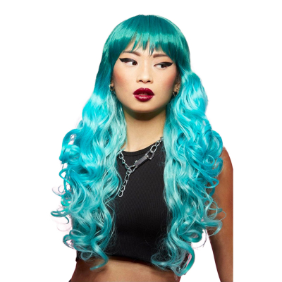 Paruka dlouhá  Mermaid Ombre tyrkysová