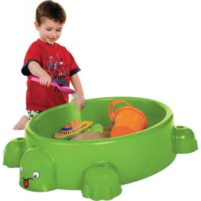 Pískoviště želva světle zelené s víkem