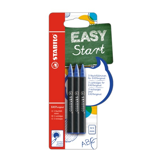 Náhradní náplň - STABILO EASYoriginal Refill - medium - 3 ks balení - modrý zmizíkovatelný inkoust                    