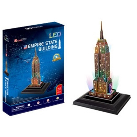 Puzzle 3D Empire State Building/led - 38 dílků                    
