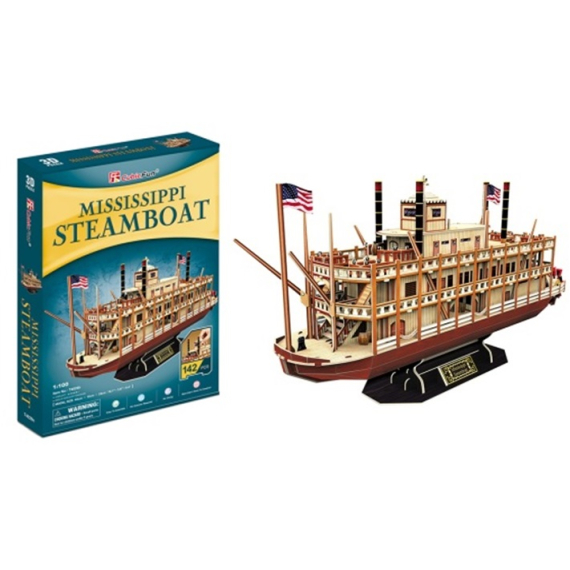 Puzzle 3D Mississippi Steamboat - 142 dílků                    