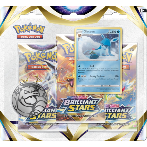 Pokémon TCG: SWSH09 Brilliant Stars - 3 Blister Booster                    