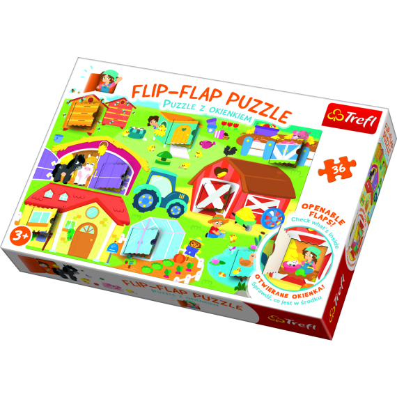 Puzzle 36 dílků Flip-flap Na farmě                    
