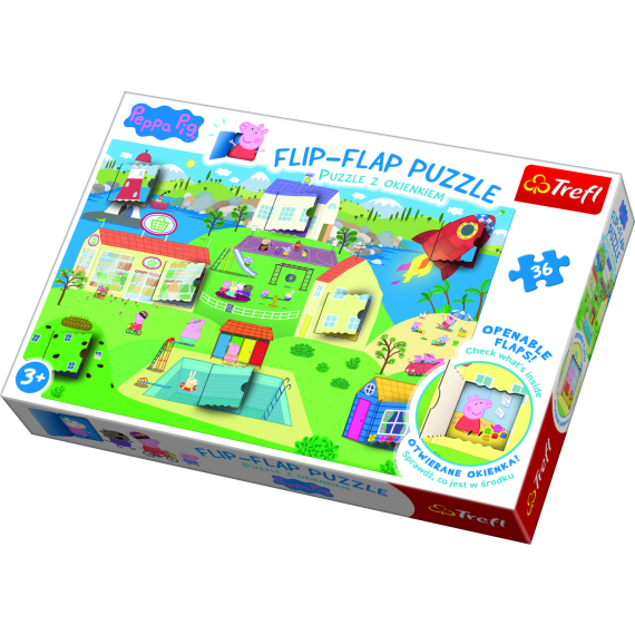 Puzzle 36 dílků Flip-flap Prasátko Pepa                    