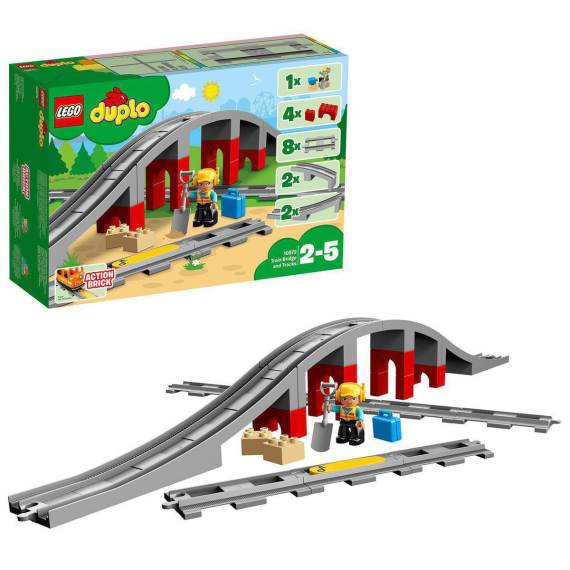 E-shop LEGO® DUPLO 10872 Doplňky k vláčku – most a koleje