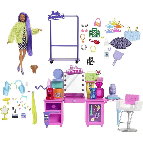 E-shop Barbie extra šatník s panenkou herní set