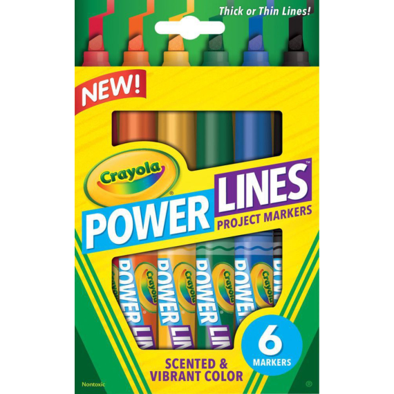 Crayola Fixy Powerlines zářivé 6 ks                    