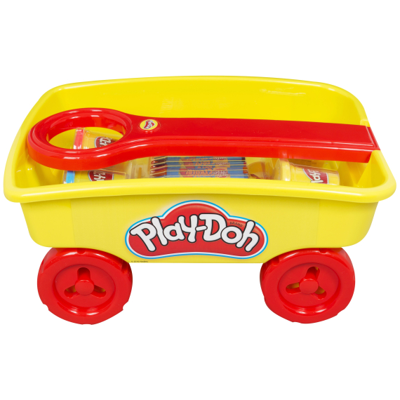 Play Doh vozíček s modelínou a voskovkami                    