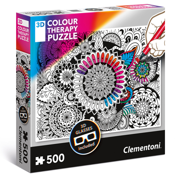 Puzzle 3D Colour therapy 500 dílků mandala                    